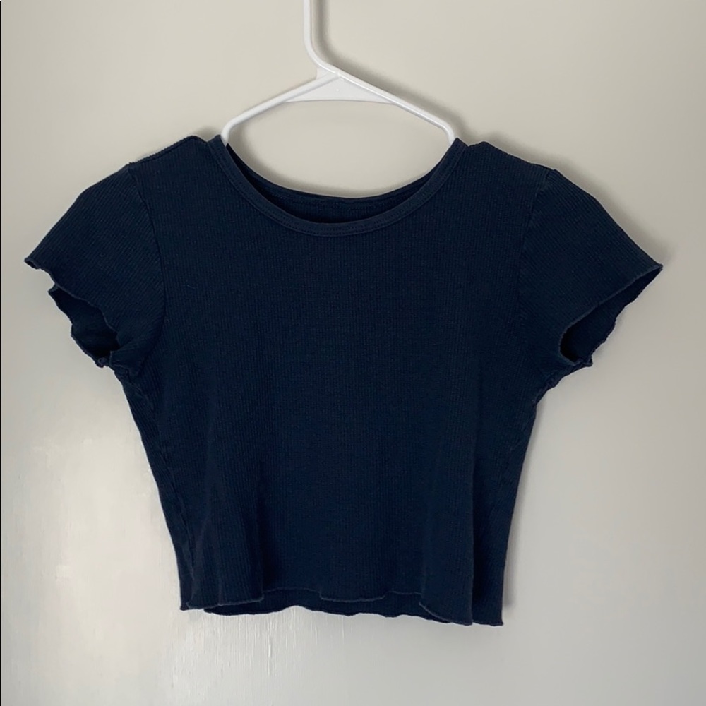 brandy navy crop top
